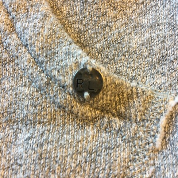 Denim & Supply Ralph Lauren Hoodie Jacket Gray 3/4 sleeves Large - Picture 5 of 10